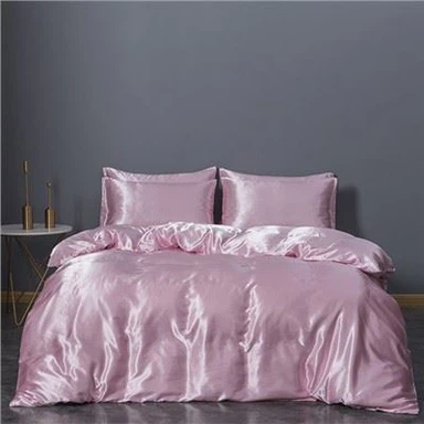 Sarung Duvet Satin Merah Jambu